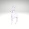 White Glitter Standing Deer Figurine – 12.25"H Christmas Decor-XF1284